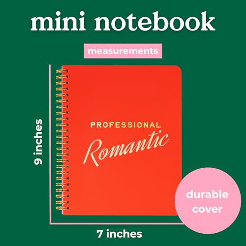 Carnet à spirales romantique ban.do rouge pour vos notes de bureau - 6