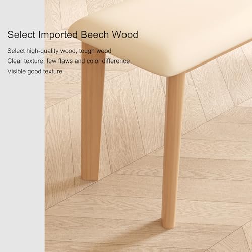 WXZXWXZX Reposapies Salon Moderno Banco Madera Banqueta Dormitorio Banco Pie de Cama Taburete Tocador Otomana Banco Recibidor Entrada con Asiento Acolchado para Sala de Estar Pasillo(100cm(39in)) - imagen 5