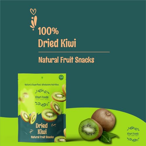 Image of Khari Foods Premium Dried Kiwi 200g, Natural Fruit Snacks, High Fibre, Energy Booster, Naturally Dehydrated, Wholesome Nutrition