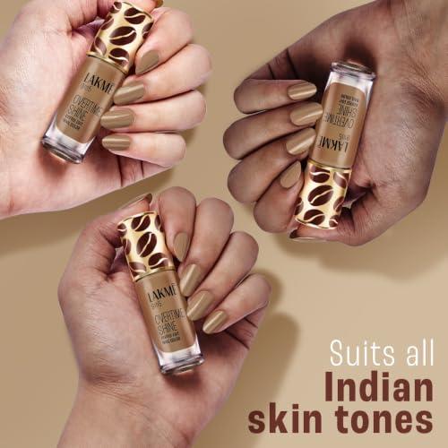 Image of Lakme 9 to 5 Overtime Shine Nail Polish - Coffee Edit-06 Caramel Drizzle 6ml