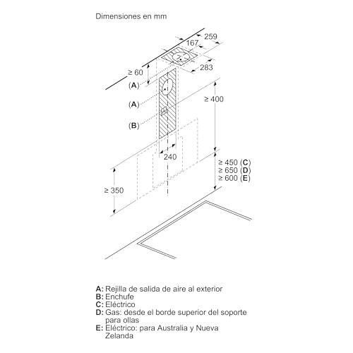 Balay, Campana decorativa de pared inclinada, 80 cm., ExtraSilencio, Control táctil, Posibilidad de recirculación, Cristal Blanco, 3BC587GBH - imagen 10