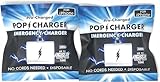 Pop Charger Pre-Charged Disposable Emergency Charger,Compatible with iPhone,Pack of 2