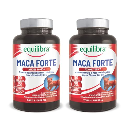Equilibra Maca Forte Altodosata 500mg, 2x90 Compresse, Tono e Vigore Fisico