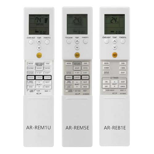 Télécommande AR-REM5E pour climatiseur compatible AR-REB1E AR-REM1U et AR-REF1U