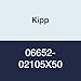 Kipp 06652-02105X50 Novo?Grip Grey Thermoplastic Wing Grip with M10 External Thread, Stainless Steel Bolt, Metric, 21 mm Diameter, 50 mm Screw Length, Light Grey Cap Color (Pack of 10)