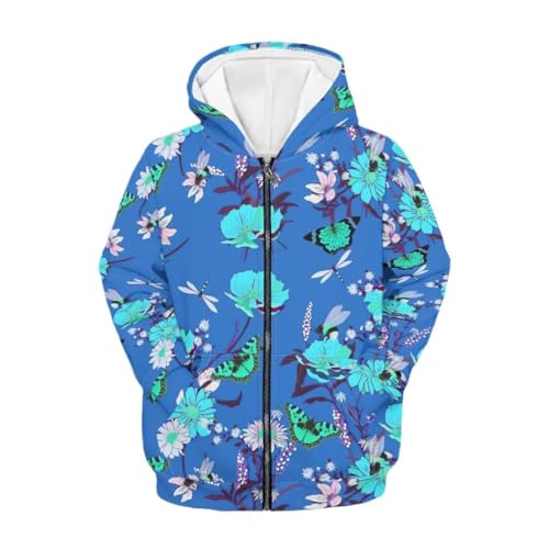 Sweat à capuche zippé filles 6-16 ans avec poches et manches longues