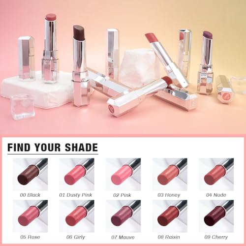 Image of Pink Honey Lipstick Tinted Lip Balm - Shine Moisturizing Lipstick for Women, Natural Nourishing Hydrating Lip Gloss Stain for Dry Lips, Tint Sheer Lightweight Makeup, Vegan - 1Pc #02 Pink