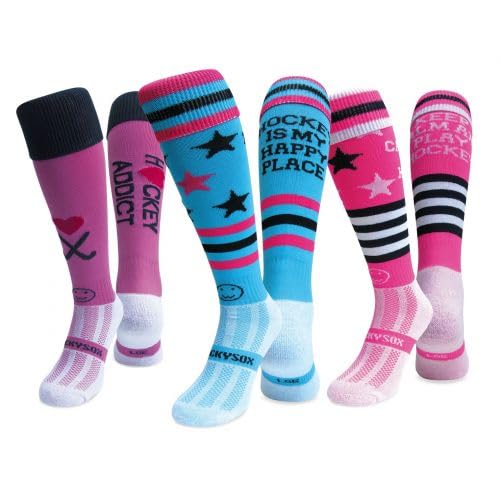 Chaussettes de sport longueur genou hockey lot de 3 paires multicolore taille L