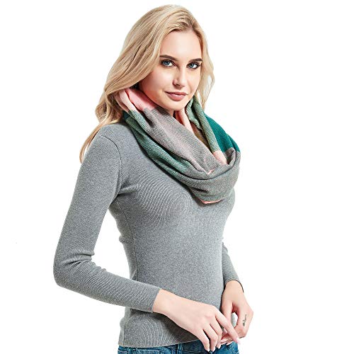 Lovacely Fashion Infinity Scarf Plaid & Tartan Lightweight Travel Scarves For Women Girls Ladies With Hidden Zipper Pocket Wbk-06 #TOP5