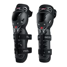 SCOYCO Motorcycle Knee Pads - CE Level 1 Adjustable Motocross Knee Guards Protective Gear for Outdoor Cycling Racing Sports