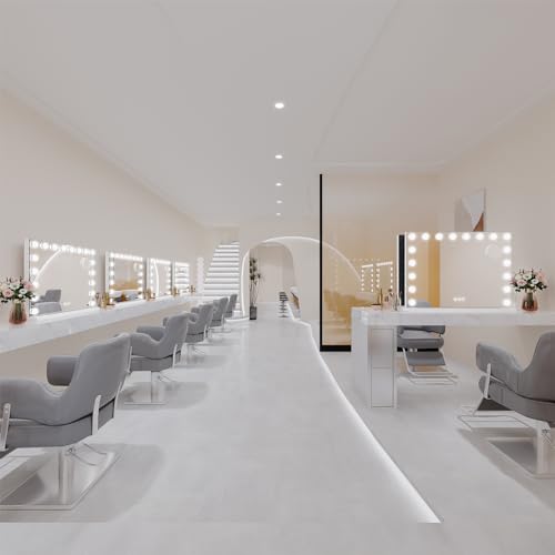 Dripex Espejo Maquillaje con Luz, 80 x 60 cm, 18 Bombillas LED, 3 Modos de Luz, Control Táctil, Función de Memoria, con Espejo de Aumento 5X, con Puerto de Tipo B/C - imagen 6