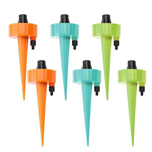 Capseat 6 Pack Automatic Irrigation Equipment, Plant Waterer with Slow Release Control Valve, Adjustable Water Volume Drip System for Home and Vacation Plant Watering