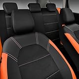 Lgtcjzfw Tailored Leather Car Seat Covers for Dacia Duster Duster 2 Duster 1 Duster S Logan Sandero S,Front & Rear seat Covers Heavy Duty Waterproof, full set (black + lemon yellow) - Image 5