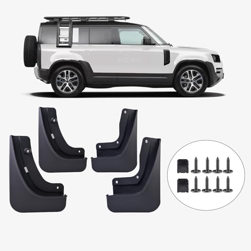 Image of Mud Flaps Compatible with Grand Cherokee 2024 2023 2022 Splash Guard Front & Rear No Drilling (Non L) Mud Flaps Compatible with 5th Gen Jeep Grand Cherokee 2022-2024 Exterior Accessories 4PCS