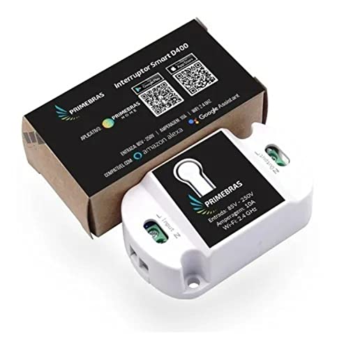 Módulo automação inteligente WiFi Primebras, 01 canal, compatível com Alexa