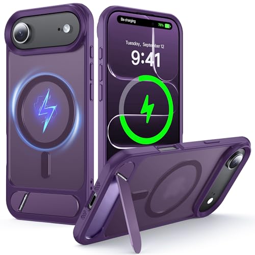 Support magnétique pour iPhone Air et chargeur sans fil 2 en 1 antichoc en silicone