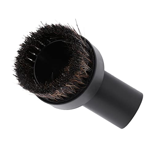 Cepillo de Polvo de Crin de Caballo, Accesorio para Aspiradora de 32mm con Cerdas Suaves, Cepillo de Polvo Redondo Universal para Limpiar Suciedad, Aserrín, Muebles, Persianas