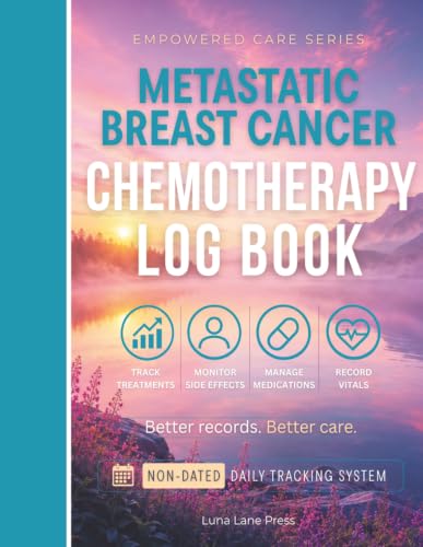 Metastatic Breast Cancer Chemotherapy Log Book: Chemo Treatment Tracker for Side Effects, Medications, Symptoms, Vitals and Daily Health Monitoring for Cancer Patients and Caregivers