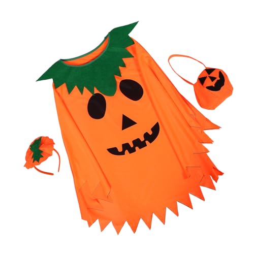 Disfraz de calabaza para mujer capa ligera para vestirse rápido en fiestas
