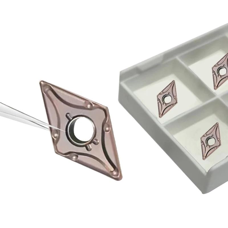 Turning Indexable Inserts Carbide 10PCS DNMG150404MA Hard Alloy Turning Tool Applies to Stainless Steel Lathe Cutter(DNMG150604MA)
