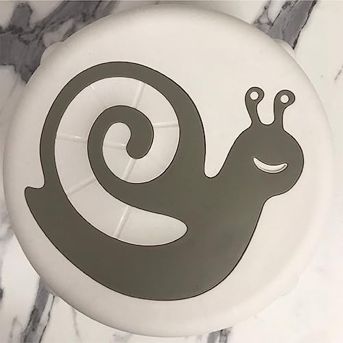 Banquinho de plástico Multiúso Desenho Caracol 30x28cm (Cinza)