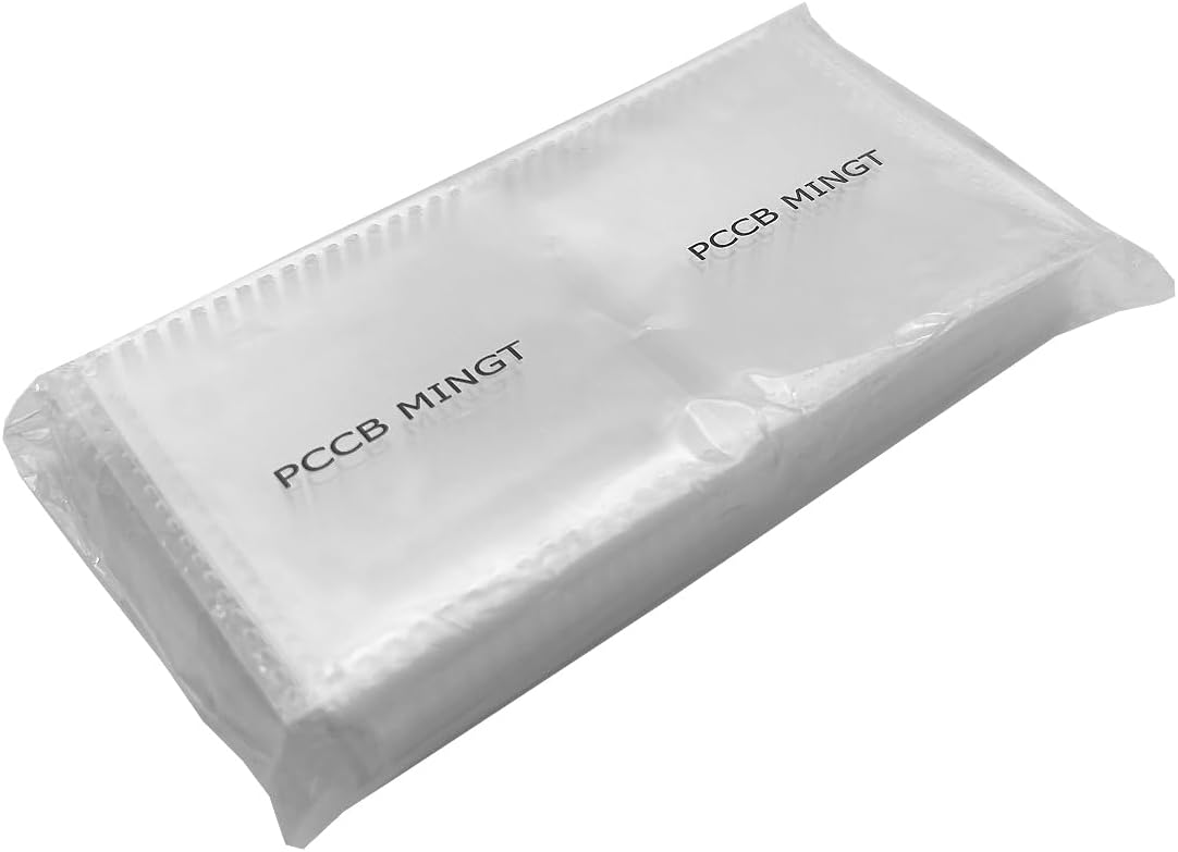 50 PCS 2.5" x 2.5" Double Pocket Clear Non PVC Coin Flips PET Vinyl Safe Long Term Storage Protective Holder for Coin and Stamp Collecting