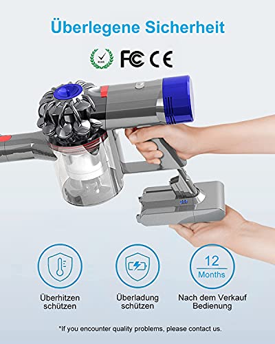 DTK Batteria di Ricambio Aspirapolvere per Dyson