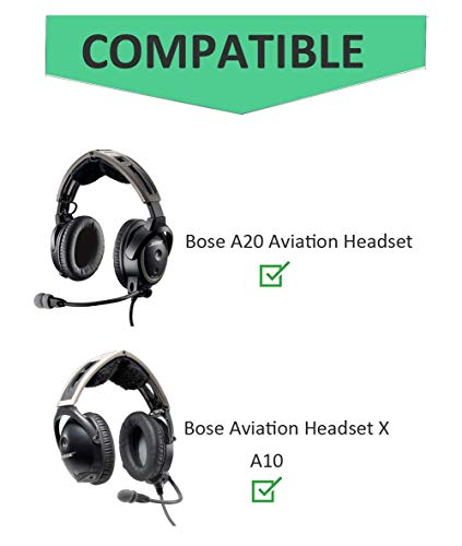 A20 Headset Ear Cushions Replacement Ear Pads for Bose Aviation Headset X A10 A20