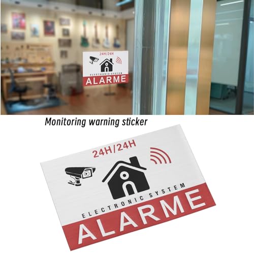 Create idea 10pcs 24-Hour Electronic Monitoring Warning Sticker Video ...
