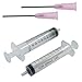 LifCratms 12 Pcs 10ML Plastic Ink Syringe with Blunt Stainless Needle, Glue Applicator Syringes for Fountain Pen and Dispenser Liquids, Ink, Oil, Epoxy, Wood Glue (Individually Wrapped)