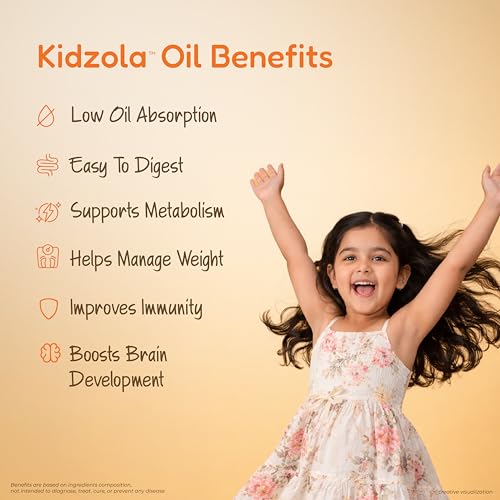 Image of Kidzola Cooking Oil for Kids - 750 ml | India's 1st Kids Cooking Oil | Low Absorption Oil | Pack of 2