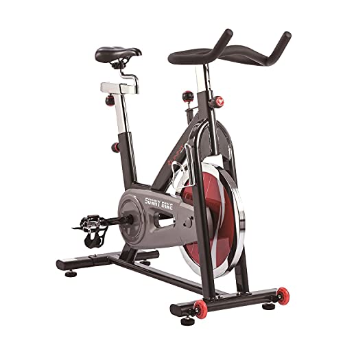 Sunny Health & Fitness Unisex Adult SF-B1002C Chain Drive Indoor Cycling Bike - Black, One Size