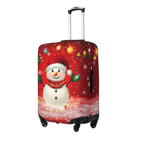 Galaxy Snowflake Snowman Luggage covers for Suitcase Bell Snow Travel Suitcase Protector Anti Scratch Suitcase Cover Fit 25-28 inch2