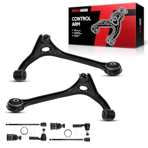 Torchbeam Front Upper Control Arm w/Ball Joint & Tie Rod End Suspension Kit Replace for 1998-2007 For-d Taurus 1998-2005 Mercury Left & Right Automotive Replacement Control Arm K80412 K80411 8pcs