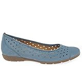 Ruffle Womens Punched Detail Casual Shoes 3 UK Jeans Nubuck - Image 2