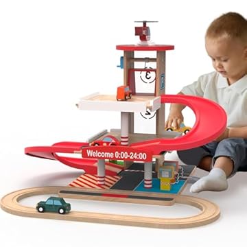 wooden garage and cars