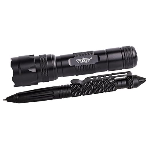 Uzi uzi-tflp2-combo táctico Combo juego con interruptor de cristal pluma y mini linterna LED, Negro