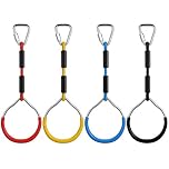 PELLOR Kids Monkey Bars, Kids Gymnastic Rings, Multifunctional Gym Rings, Backyard Playground Play Sets for Obstacle Ring, Trapeze Bar, Monkey Bars Climbing Frame, Climbing Ring Training