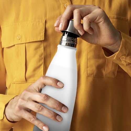 Image of Mont-Clair Stainless Steel Water Bottle, Vacuum insulated - BPA Free, 12h Hot & 24h Cold Drinks, Metal Water Bottle 25 oz Leakproof, Ideal for Adult, Kids, Running - Gradient - White & Grey