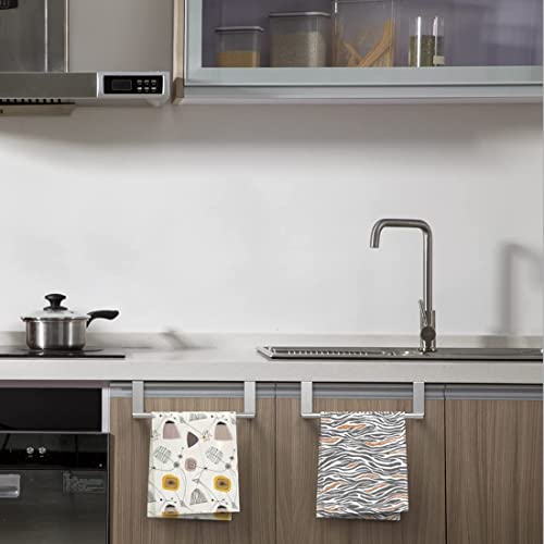 Over-Door Towel Holder Rail - No Drilling Required, Stainless Steel Towel Rack for Kitchen and Bathroom Use - 36.5cm Anti-Slip Design - Image 6