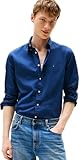 Tommy Hilfiger Camisa Hombre Flex Poplin Solid Regular Fit, Azul (Aegean Sea), M