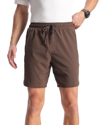 Image of Jockey MV20 Men Recycled Microfiber Elastane Stretch Solid Active Wear Shorts with Zipper Pockets and StayFresh Treatment