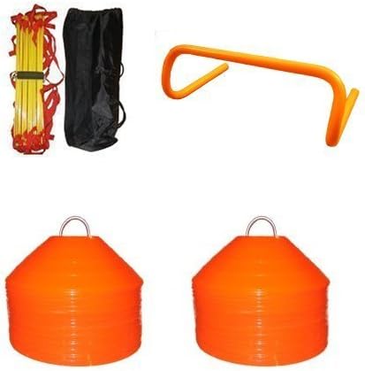 Coach's Kit - (8) 6 Inch Hurdles, 2 Agility Ladders, 100 Cones, 2 Holders