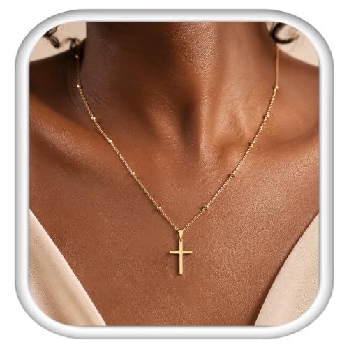 14k Gold Plated Cross Necklace  - image 1