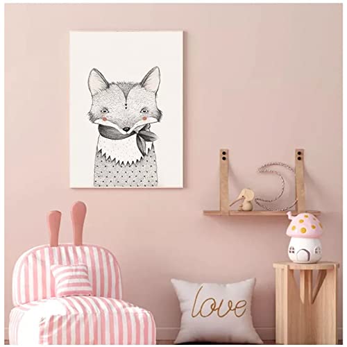 Nordic canvas animal wall painting haute définition sans cadre