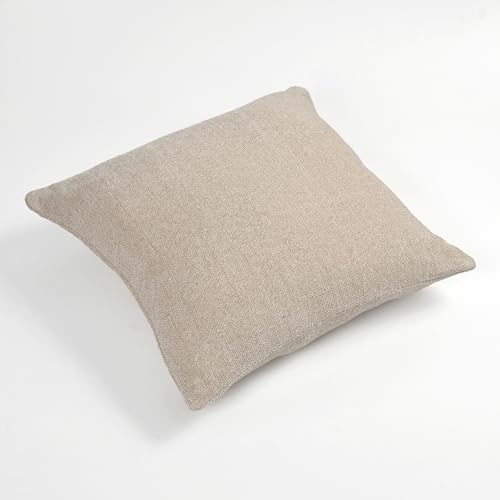 Image of SASHAA WORLD Natural Chenille Cushion Cover | Decorative Pillow Case | Elegant Solid Design, Soft & Durable | Ideal for Living Room, Bedroom & Home Decor| 45X45 Cm