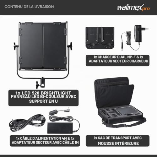 Walimex Pro Soft Led 520 Brightlight Bicolore - vue 6