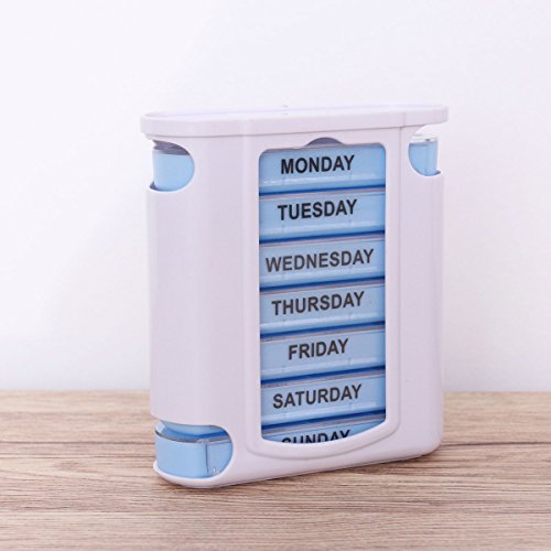 DOITOOL Recipiente para comprimidos de viagem para 7 dias, 28 compartimentos, porta-comprimidos sema
