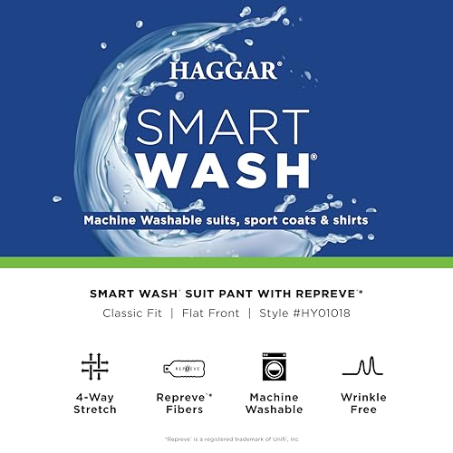 Image of Haggar Men's Smart Wash Machine Washable Classic Fit Suit Separates - Pants & Jackets