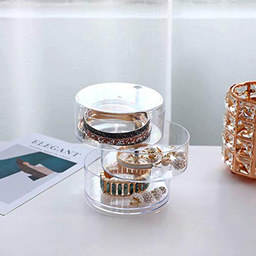 Cabilock Organizador de maquiagem giratório, caixa de armazenamento de cosméticos, 3 camadas, unidad